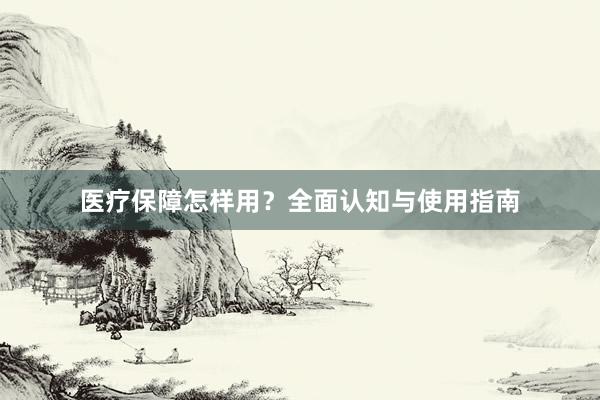 医疗保障怎样用？全面认知与使用指南